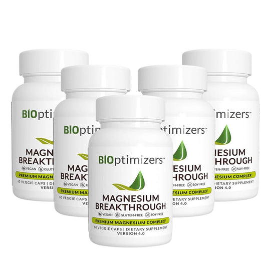 BIOptimizers Magnesium Breakthrough 4.0 – 60 Count (Pack of 5)